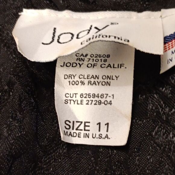 Jody California Vintage Black Dress Size 11 Great Pre-Owned Condition - Picture 8 of 8